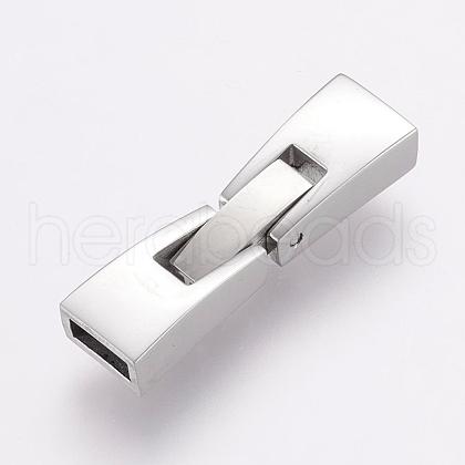 304 Stainless Steel Fold Over Clasps STAS-F122-48P-1