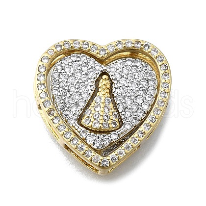 Brass Micro Pave Cubic Zirconia Pendants Set KK-V010-08GP-01-1