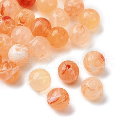 40Pcs Transparent Acrylic Beads OACR-S069-02C-1