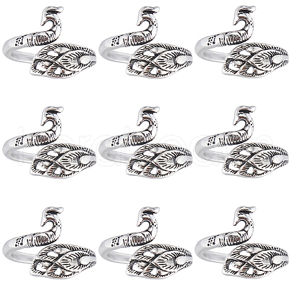 SUNNYCLUE 10Pcs Alloy Cuff Rings RJEW-SC0001-07-1