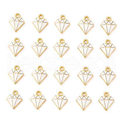 20Pcs Light Gold Alloy Enamel Charms ENAM-YW0001-36C-1