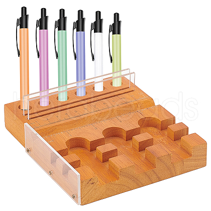 Rectangle Wood Sublimation Pen Pincherr AJEW-WH0505-91-1