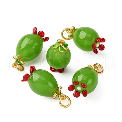 Handmade Lampwork Pendants LAMP-Z012-01G-02-1