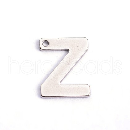 Tarnish Resistant 304 Stainless Steel Letter Charms STAS-O072-Z-1