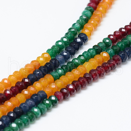 Natural White Jade Bead Strands X-G-R343-2x4-43-1