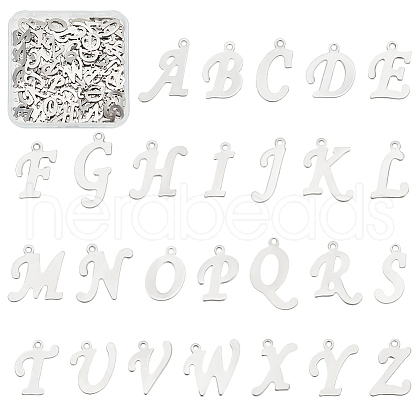 Unicraftale 304 Stainless Steel Letter Charms STAS-UN0003-70P-1