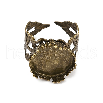 Cuff Brass Ring Cabochon Settings KK-G020-A-1