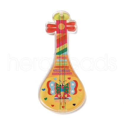 Instrument Theme Translucent Resin Big Pendants RESI-M037-03C-1