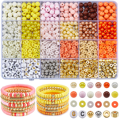 DIY ABS Plastic & Polymer Clay & CBB Beads Jewelry Making Finding Kits DIY-WH20010-20C-1