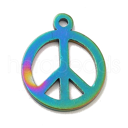 Ion Plating(IP) 201 Stainless Steel Pendants STAS-P312-04MC-1