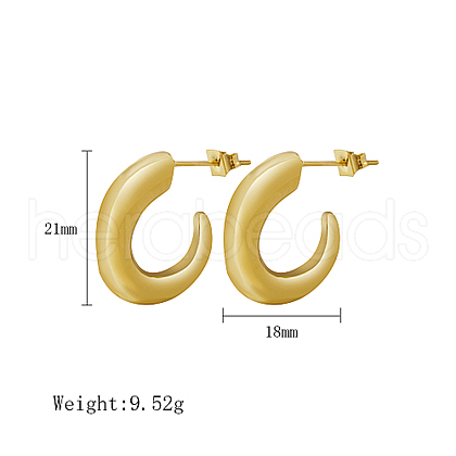 304 Stainless Steel Stud Earrings OU4872-3-1