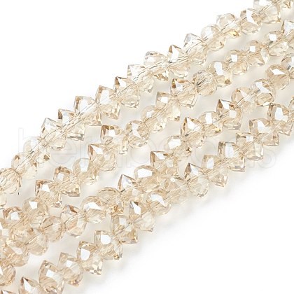 Electroplate Glass Beads Strands GLAA-A001-02A-PL01-1