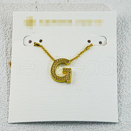 Brass Initial Pendant Necklaces for Women FS-WG8E27F-07-1