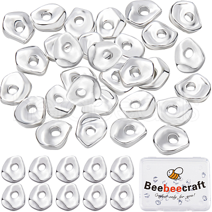 Beebeecraft 40Pcs Brass Spacer Beads KK-BBC0014-48S-1