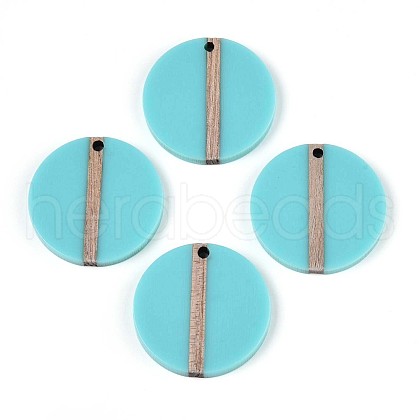 Resin & Wood Pendants RESI-T057-52A-1