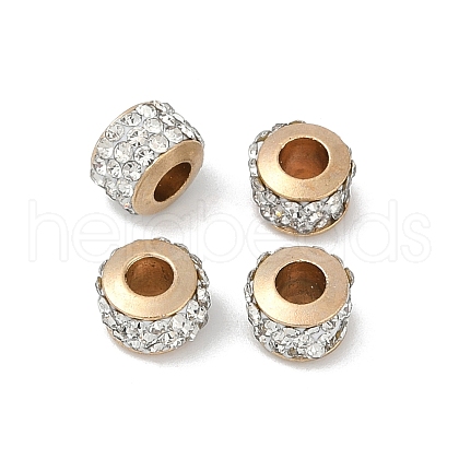 Alloy Rhinestone Clay Pave Beads ALRI-D300-01G-02-1