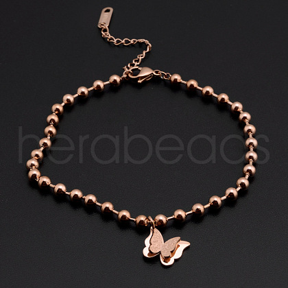 Stainless Steel Charm Anklets WGE3F25-23-1
