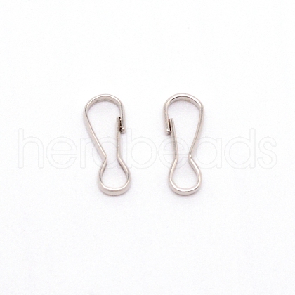Stainless Steel Keychain Clasp Findings STAS-WH0016-08A-P-1