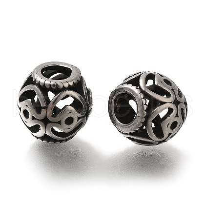 304 Stainless Steel European Beads STAS-D191-05D-AS-1