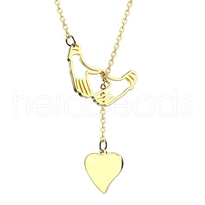 Simple and Stylish Stainless Steel Lariat Necklaces WC5409-10-1