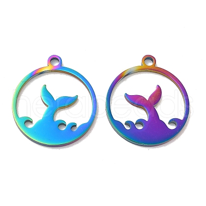 Ion Plating(IP) 304 Stainless Steel Pendants STAS-L020-018RC-1