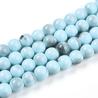 Baking Painted Glass Beads Strands DGLA-N013-10mm-03-1