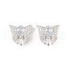 Rack Plating Brass Micro Pave Cubic Zirconia Beads KK-F879-08S-1