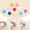 CHGCRAFT 40Pcs 10 Colors Food Grade Eco-Friendly Silicone Focal Beads SIL-CA0001-46-5