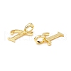 Rack Plating Eco-Friendly Brass Letter Pendants KK-K265-02G-T-2