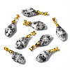 Natural Sesame Jasper Pendants G-Q998-008F-1