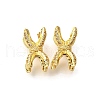 Brass Micro Pave Clear Cubic Beads KK-B135-04G-1