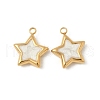 304 Stainless Steel Enamel Charms STAS-V015-37G-1