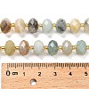 Natural Flower Amazonite Beads Strands G-P573-A66-10x6mm-5