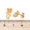 Hollow Out Gecko 304 Stainless Steel Stud Earrings EJEW-G359-04G-2