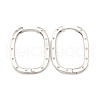 Brass Oval with Polka Dot Hoop Earrings for Woman EJEW-F314-02C-P-1