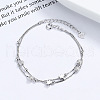 S925 Sterling Silver Box Chain Multi-strand Bracelets FS-WGFF458-01-3
