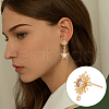 Unicraftale Brass Micro Clear Cubic Zirconia Stud Earring Findings KK-UN0002-65-6