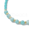 Adjustable Natural Amazonite & Seed Braided Bead Bracelets BJEW-JB10181-06-3