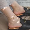 201 Stainless Steel Double Round Ball Charm Anklets for Women FS-WGE7FBE-01-1