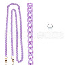 Acrylic Cell Phone Crossbody Curb Chain HJEW-AB00686-1