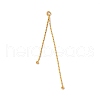 Brass Coreana Chain Tassel Big Pendants KK-G510-06G-1
