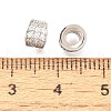 925 Sterling Silver Micro Pave Clear Cubic Zirconia Beads STER-B006-10B-P-2