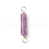Natural LepidoliteConnector Charms PALLOY-JF01574-10-3