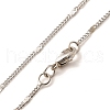 2mm Rack Plating Brass Twisted Chain Necklaces for Women Men MAK-L044-61P-2