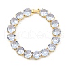 Rack Plating Brass Micro Pave Cubic Zirconia Chain Bracelets BJEW-P341-06B-G-1