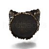 Antique Bronze Brass Filigree Ring Components X-KK-E477-AB-NF-3