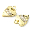 Rack Plating Brass Micro Pave Cubic Zirconia Pendants KK-K332-02G-3