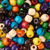 180Pcs 9 Color Craftdady Dyed Natural Maple Wood Beads WOOD-CD0001-06A-LF-4