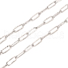 Non-Tarnish 3.28 Feet 304 Stainless Steel Textured Paperclip Chains X-CHS-I009-01P-1