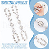 Unicraftale 2Pcs 304 Stainless Steel Oval Link Bag Extender Chains AJEW-UN0001-74-5